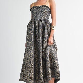 GOLD MIDI DRESS