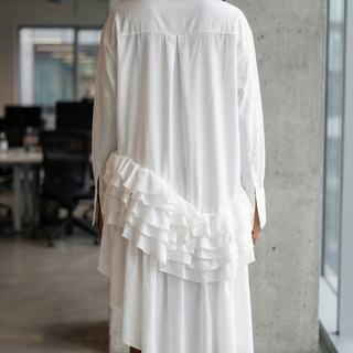 WHITE RUFFLE DRESS