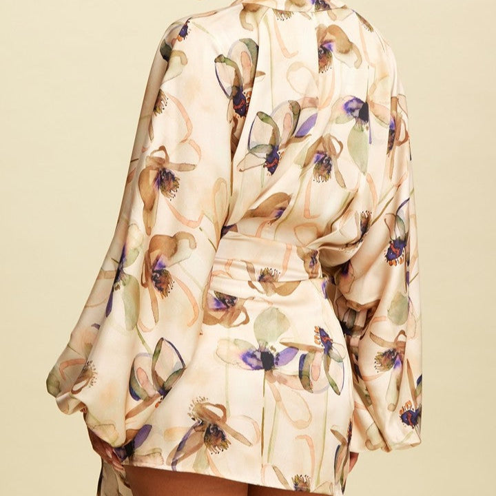 SATIN WRAP DRESS