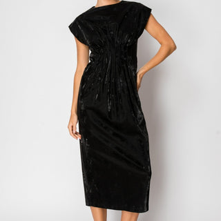 BLACK MIDI DRESS
