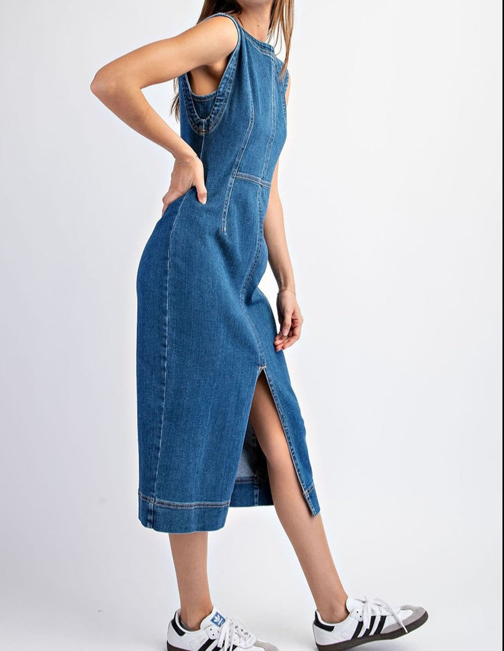 MIDI DENIM DRESS