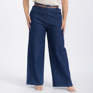 BELTED DENIM PANT