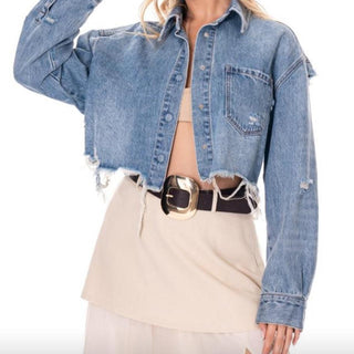 SOLID DENIM JACKET