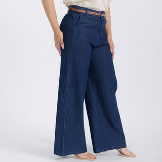 BELTED DENIM PANT