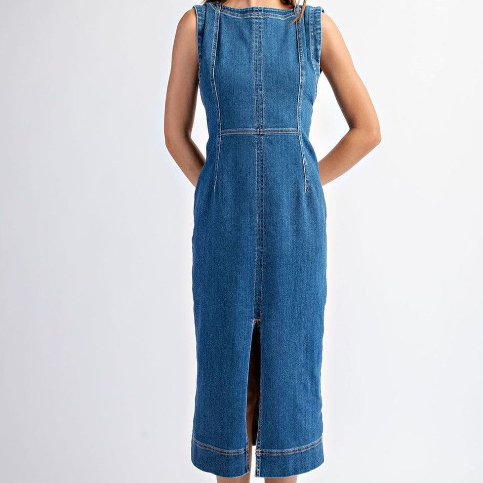 MIDI DENIM DRESS