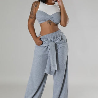 GREY PANT SET