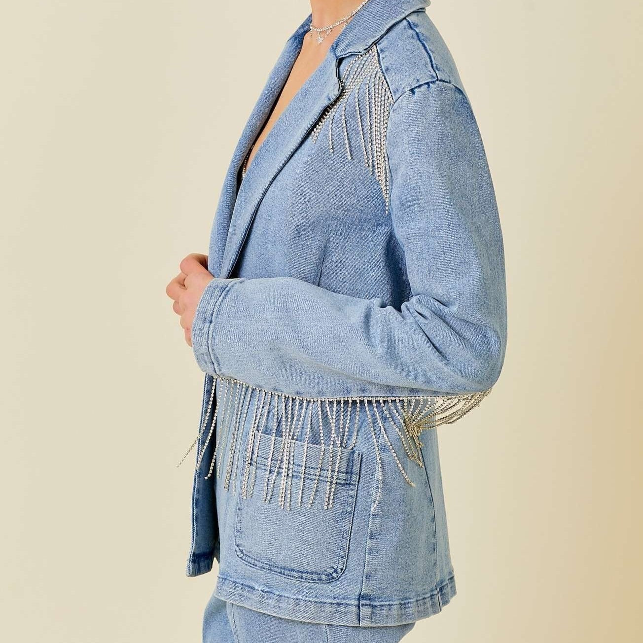 FRINGE DENIM JACKET