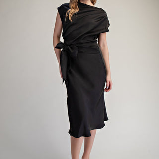 ASYMETRICAL MIDI DRESS