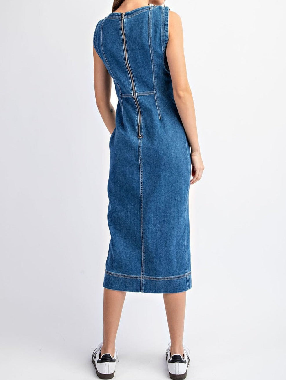 MIDI DENIM DRESS