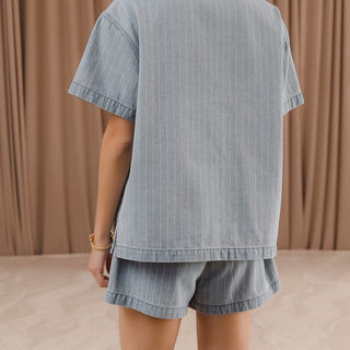 STRIPE SHORT SET
