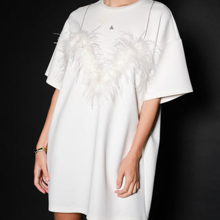 FEATHER MINI DRESS