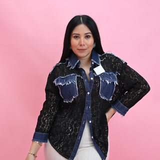 ENCAJE DENIM BLOUSE