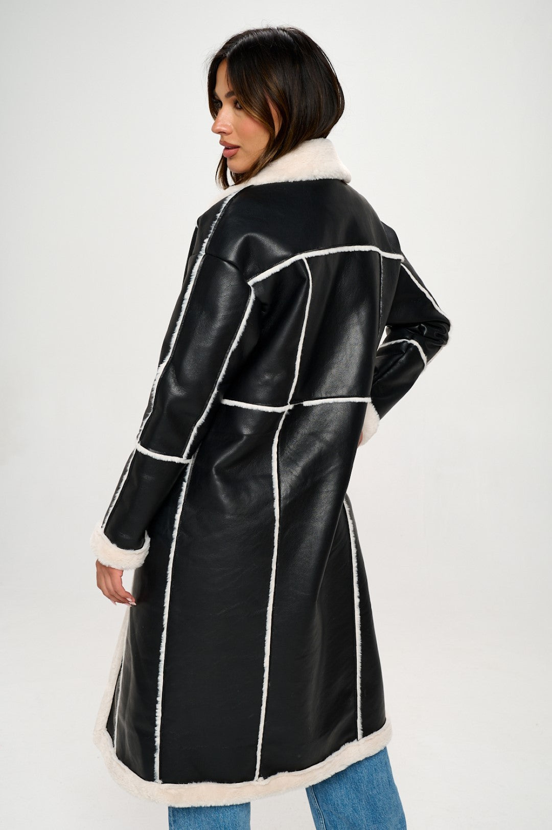 FAUX LEATHER COAT