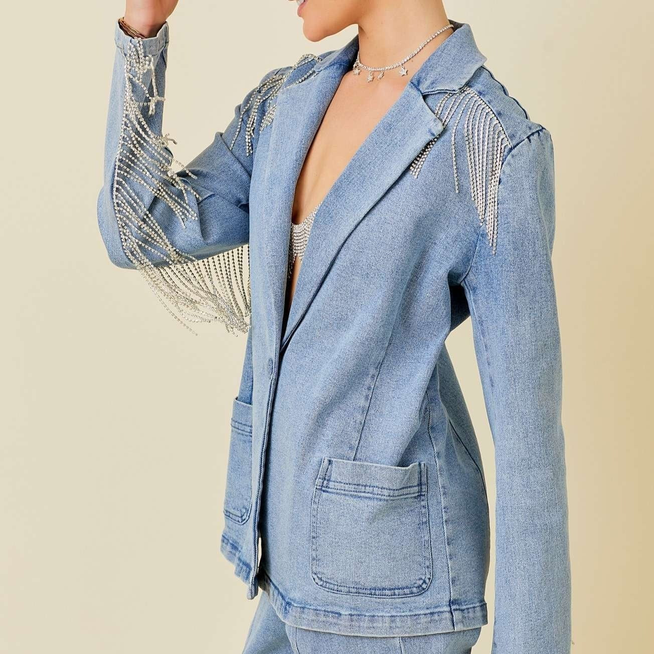 FRINGE DENIM JACKET