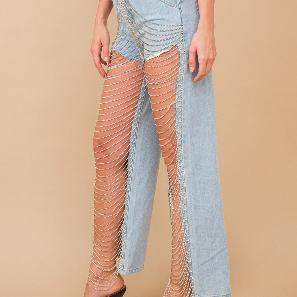 RHINESTONE JEANS