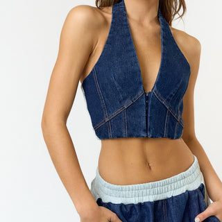 HALTER DENIM SET