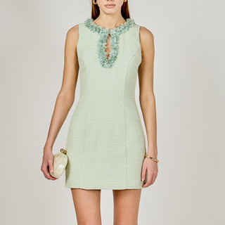 TWEED FLORAL DRESS