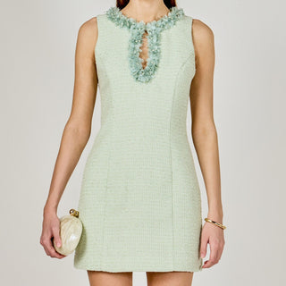 TWEED FLORAL DRESS