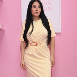 MIDI YELLOW DRESS