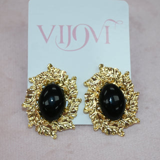 BLACK GOLD EARRING