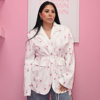 FLOWERS WHITE COAT