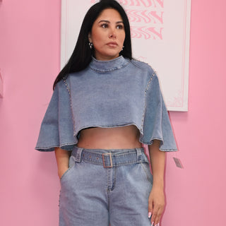 CROP DENIM SET