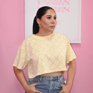 YELLOW CROP TOP