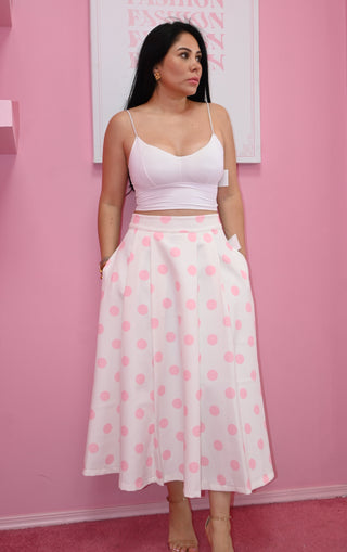 DOTS PINK SKIRT