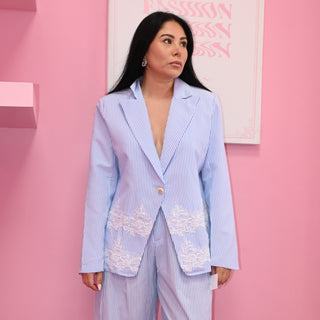STRIPE ENCAJE SET