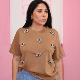 CRYSTAL BROWN SHIRT