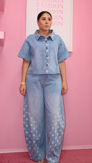 DOTS DENIM SET