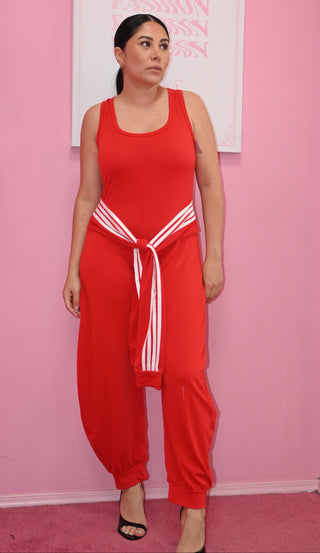 RED LINE JUMPSUIT