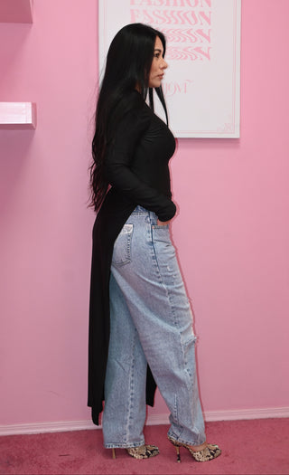 DIAGONAL SATIN TOP