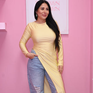 DIAGONAL SATIN TOP