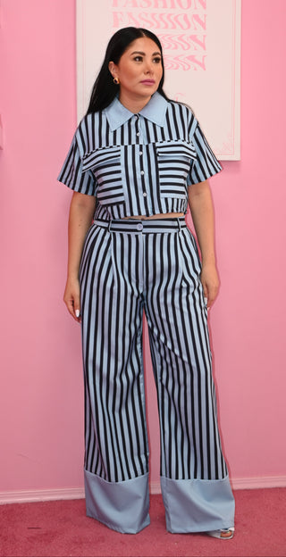 STRIPE PANT SET