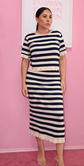 NAVY SKIRT SET