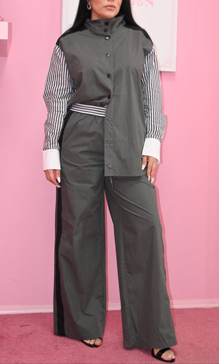 GREY BLOUSE SET