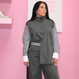 GREY BLOUSE SET
