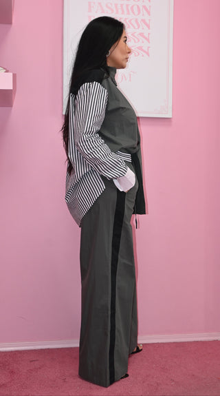 GREY BLOUSE SET