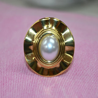 GOLD PEARL RING