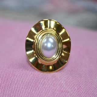 GOLD PEARL RING