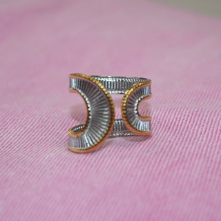 SILVER AND GOLD RING