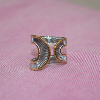 SILVER AND GOLD RING