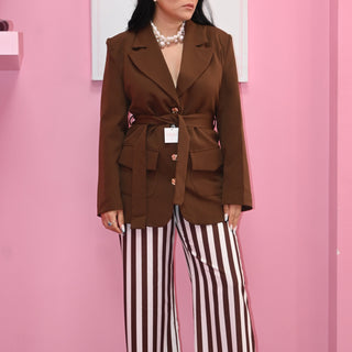 BROWN STRIPE SET