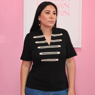 BLACK NAPOLEON SHIRT