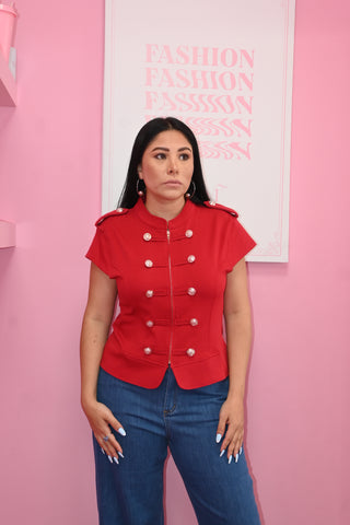 RED NAPOLEON SHIRT