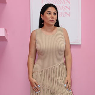 NUDE STRECH DRESS
