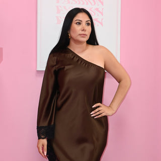 SATIN DIAGONAL DRESS