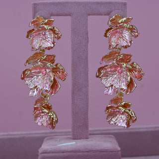 PINK FLOWER EARRINGS