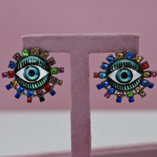 COLORFUL EYE EARRINGS